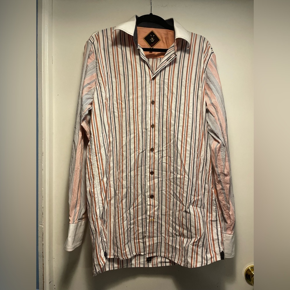 Biedermann Men's Dress Shirt Amazing Details Multi Patterns Size 17 Tall